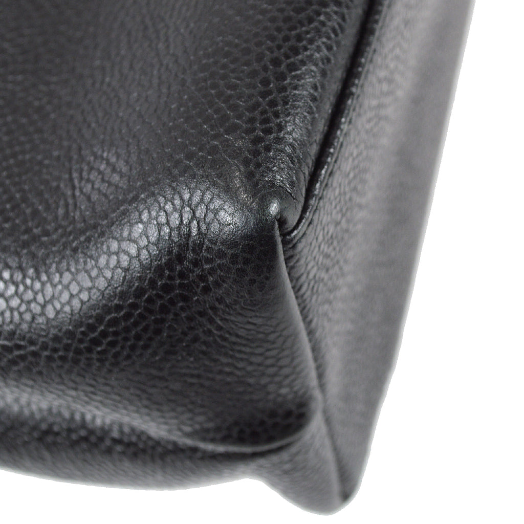 Chanel Shoulder Tote Bag Black Caviar