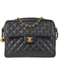 Chanel Single Chain Shoulder Bag Black Caviar
