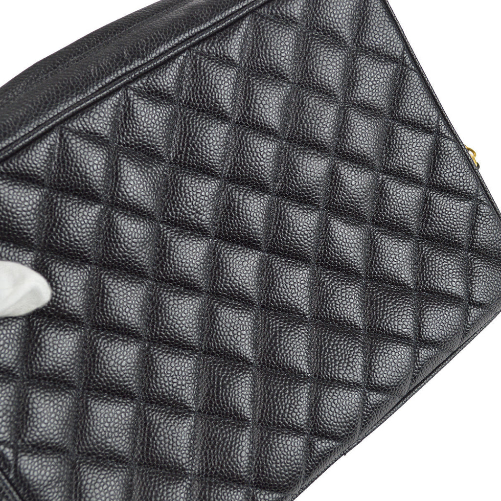 Chanel Single Chain Shoulder Bag Black Caviar