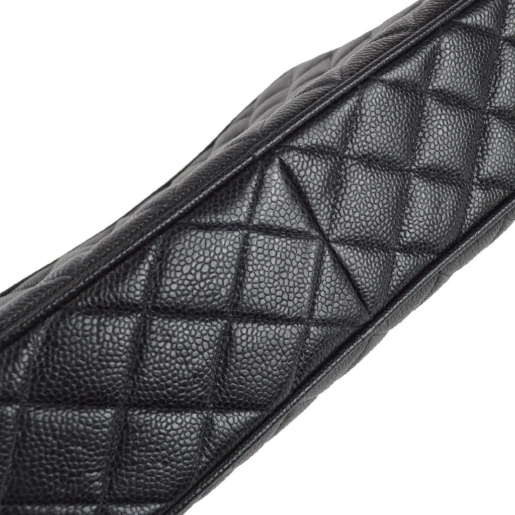 Chanel Single Chain Shoulder Bag Black Caviar
