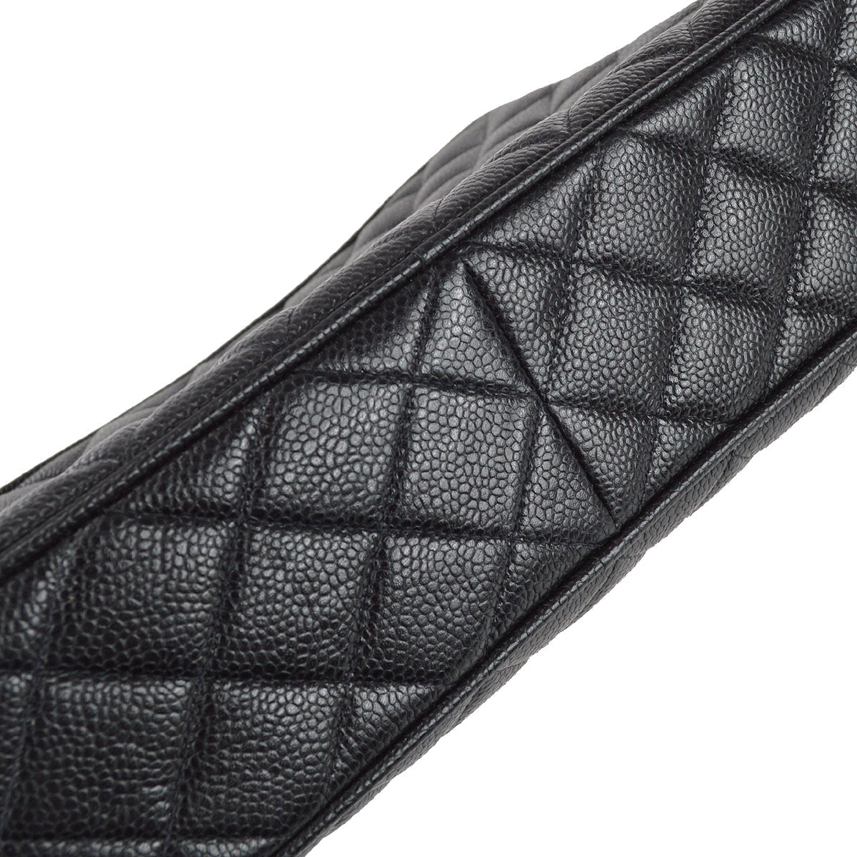 Chanel Single Chain Shoulder Bag Black Caviar