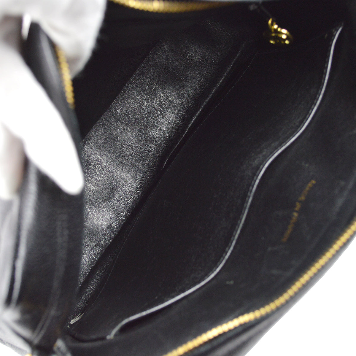Chanel Single Chain Shoulder Bag Black Caviar