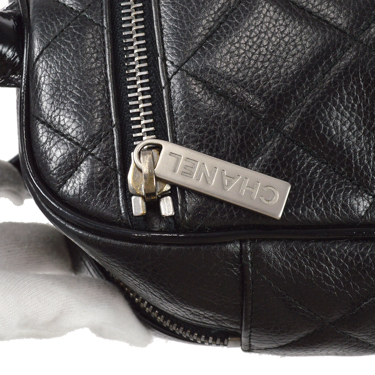 Chanel 2000-2001 Bowling Bag 27 Black Caviar