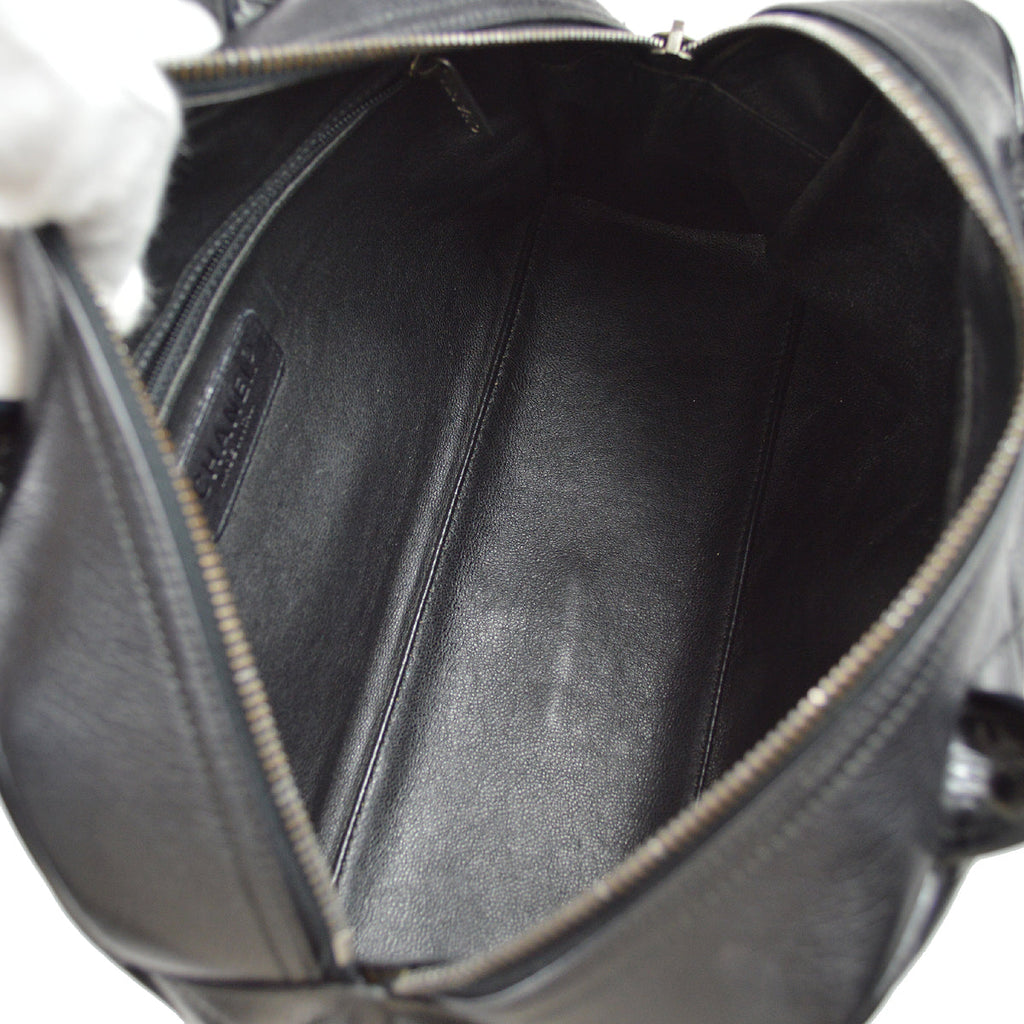 Chanel 2000-2001 Bowling Bag 27 Black Caviar