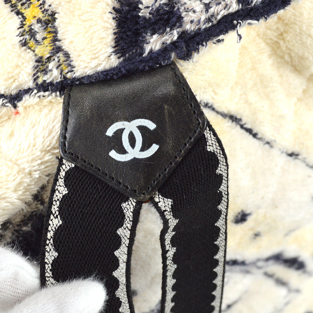 Chanel Backpack Bag Ivory Terry Cloth