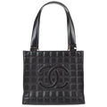 Chanel Choco Bar Handbag Black Lambskin