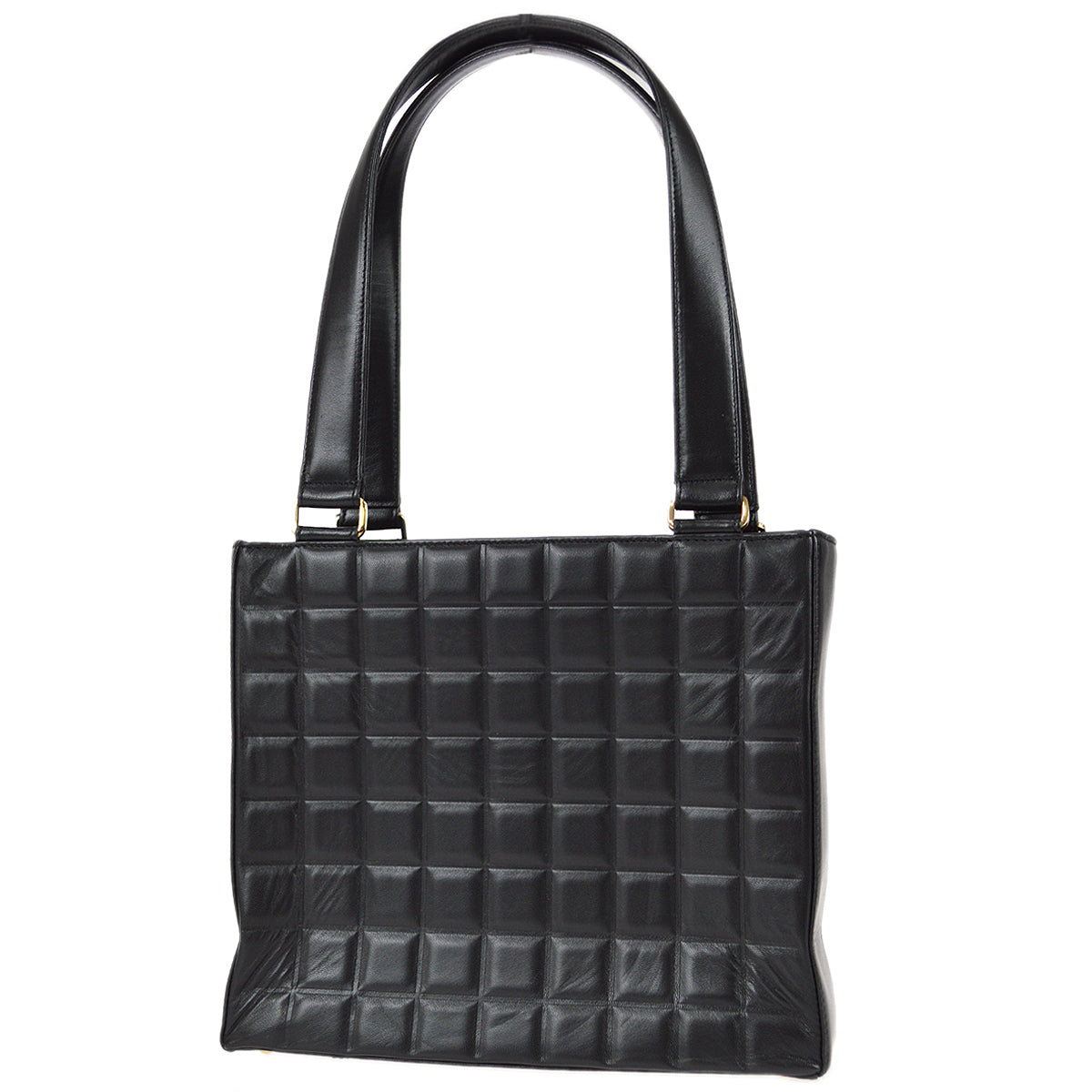 Chanel Choco Bar Handbag Black Lambskin