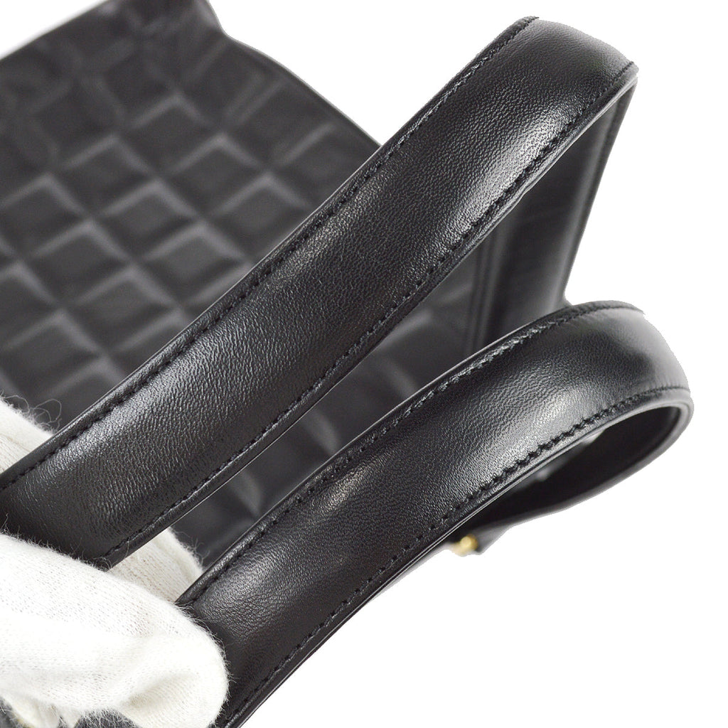 Chanel Choco Bar Handbag Black Lambskin