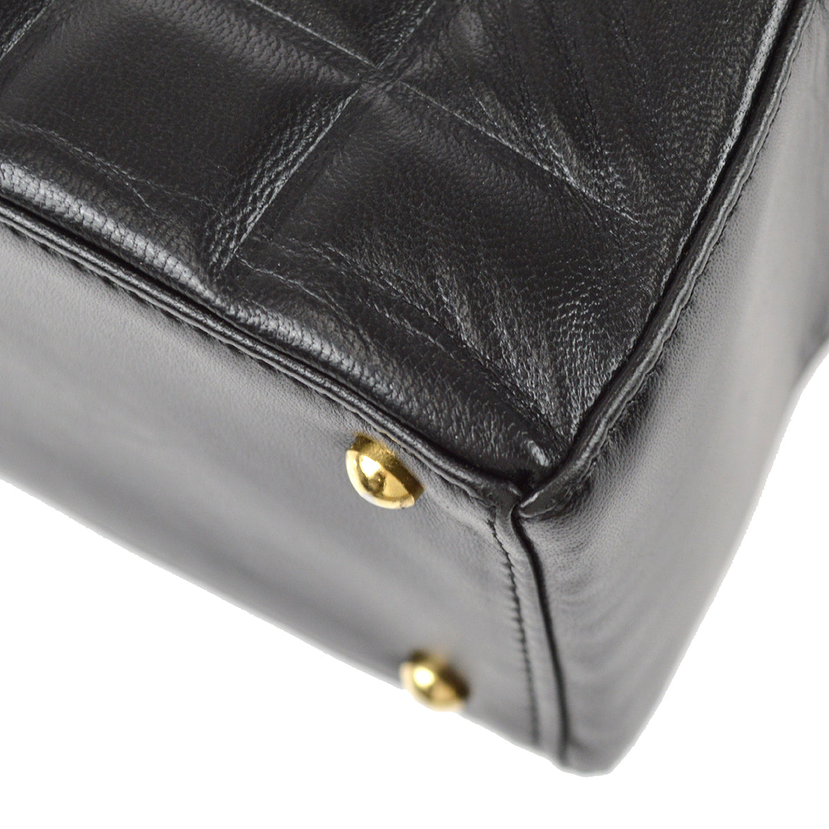 Chanel Choco Bar Handbag Black Lambskin