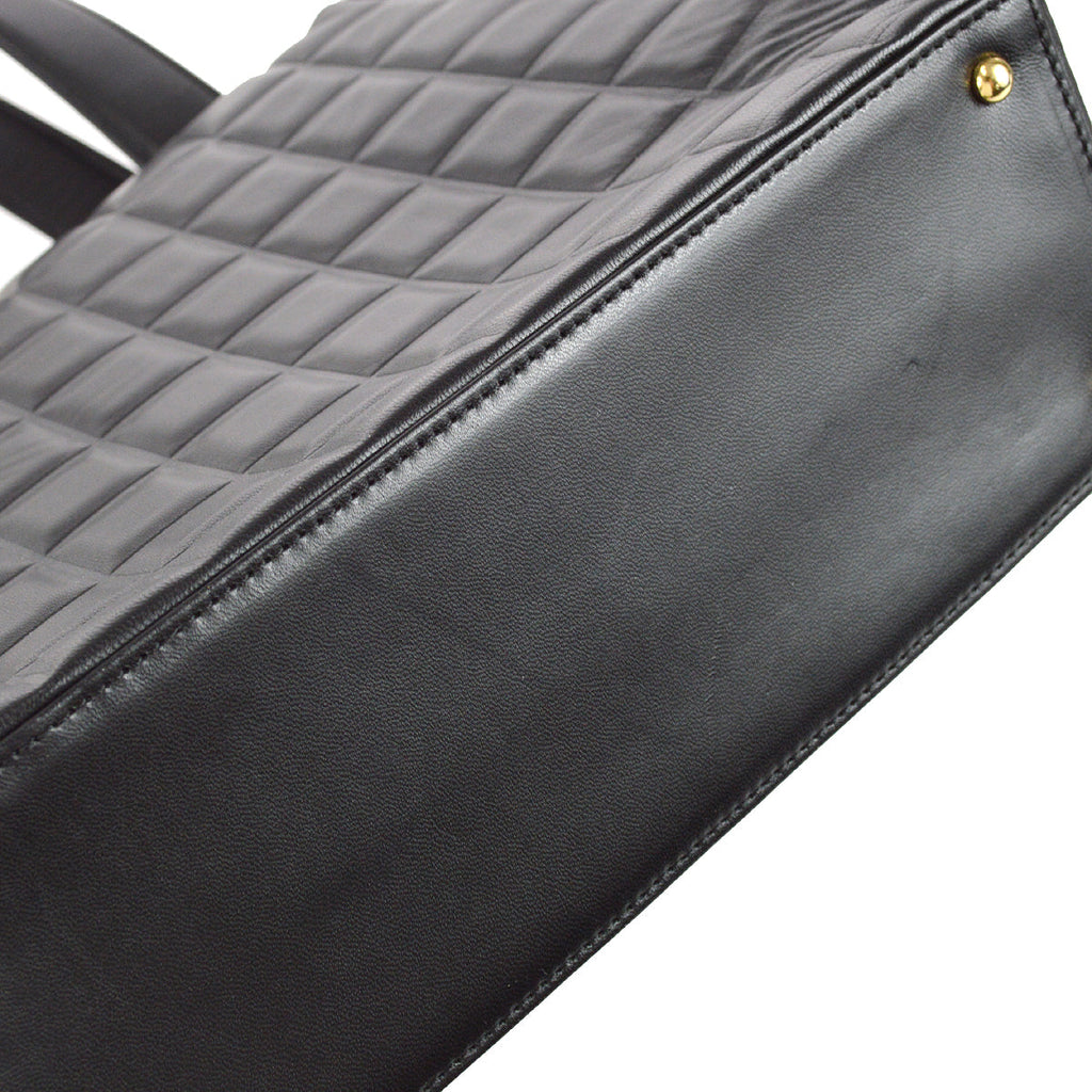 Chanel Choco Bar Handbag Black Lambskin