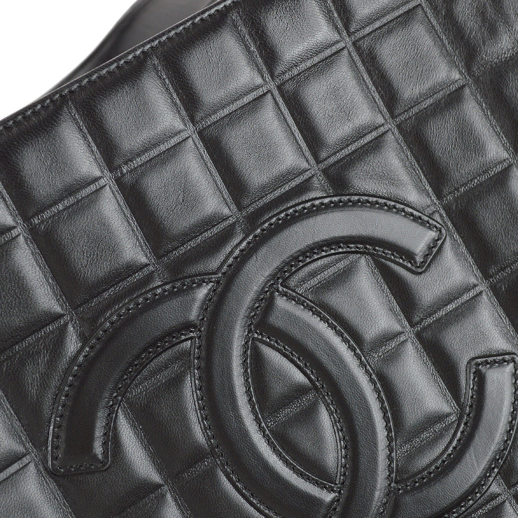 Chanel Choco Bar Handbag Black Lambskin
