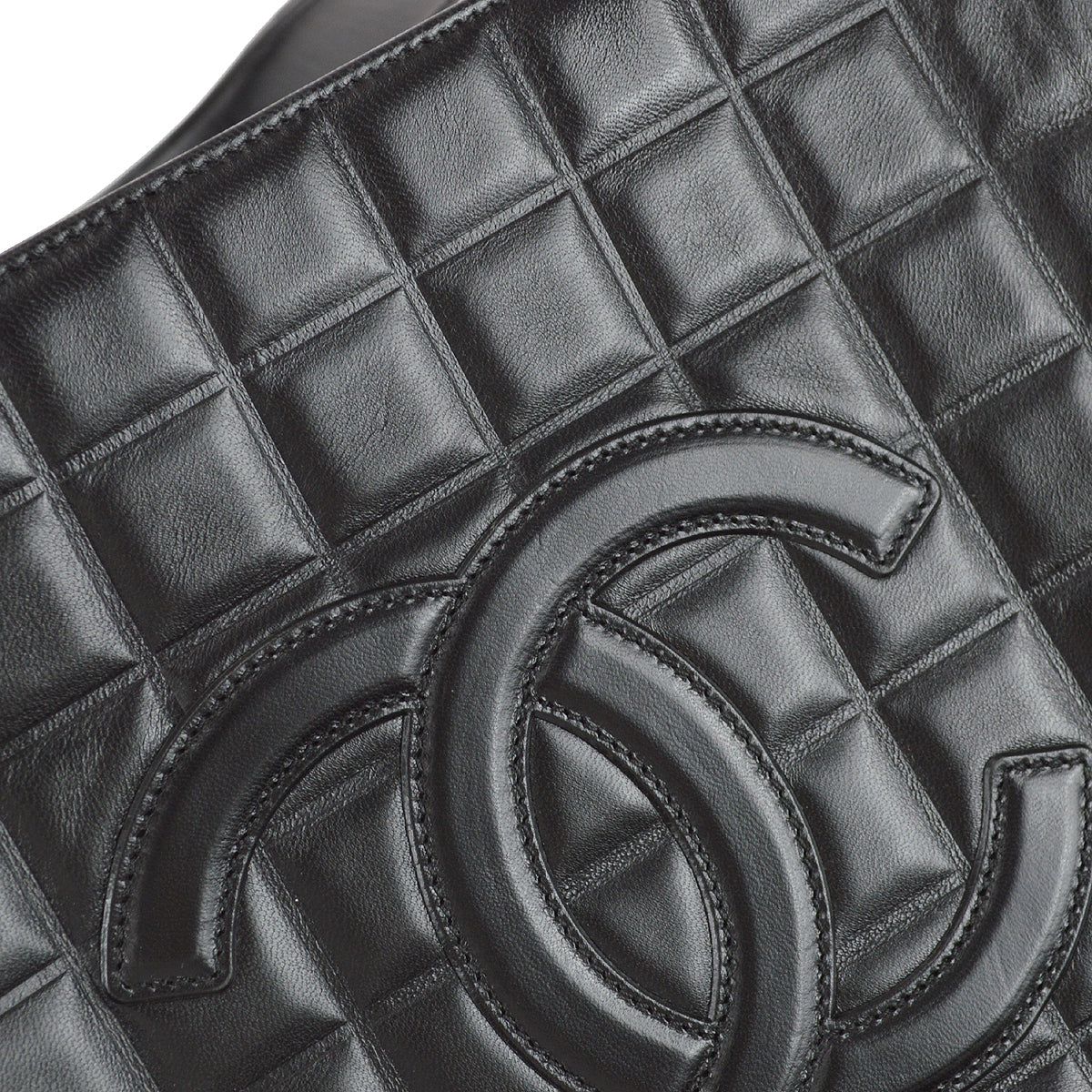 Chanel Choco Bar Handbag Black Lambskin