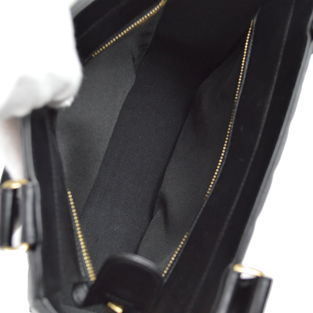 Chanel Choco Bar Handbag Black Lambskin