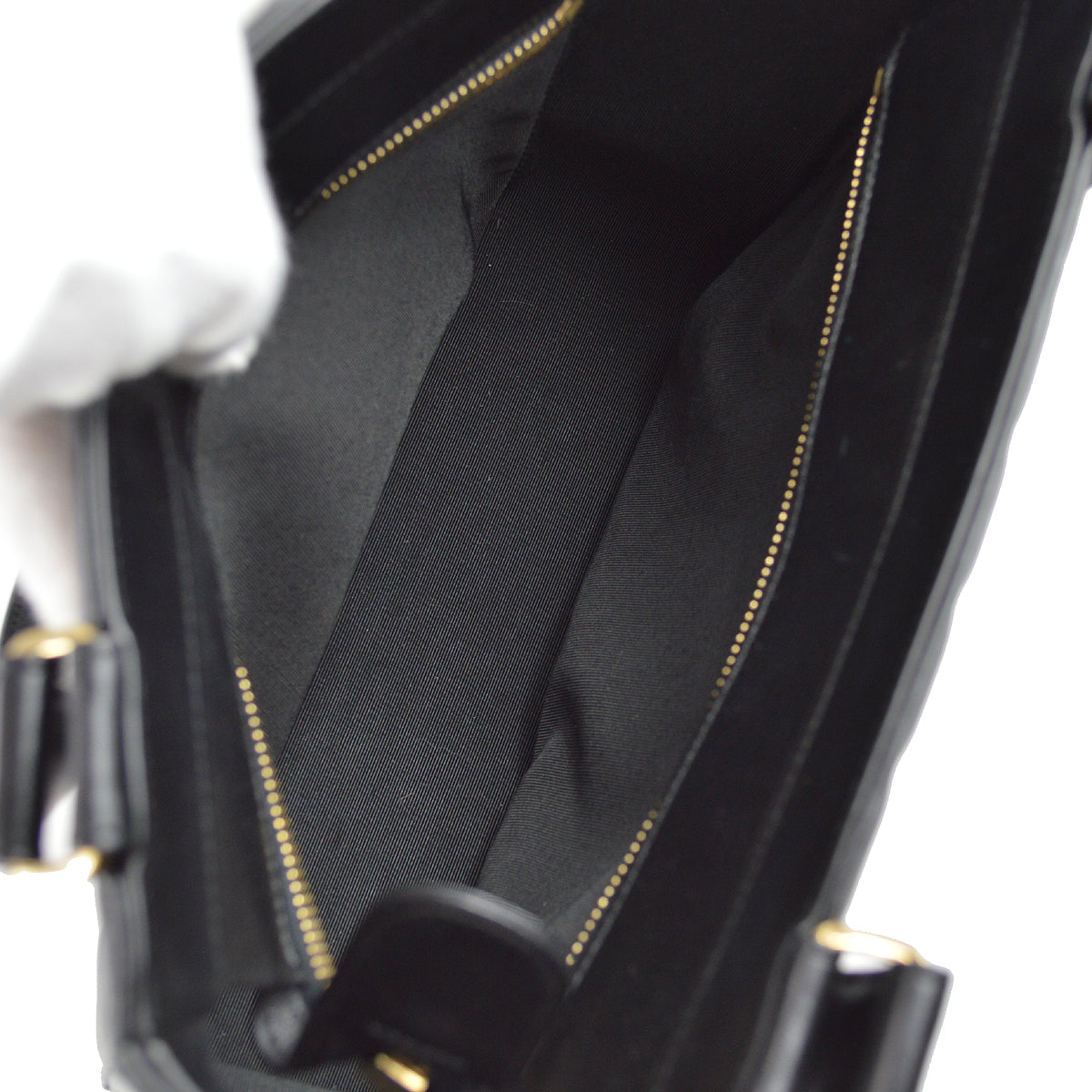Chanel Choco Bar Handbag Black Lambskin