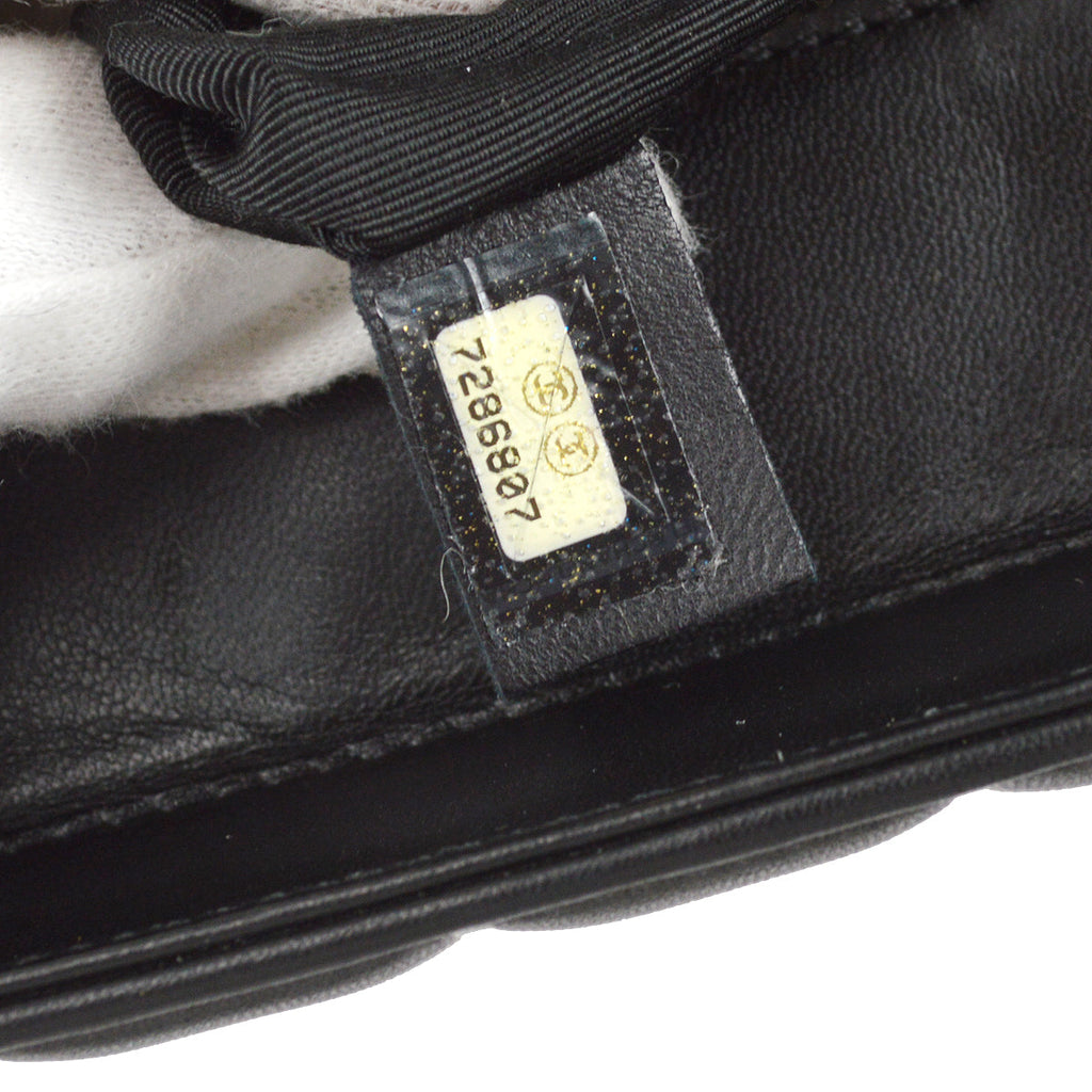 Chanel Choco Bar Handbag Black Lambskin
