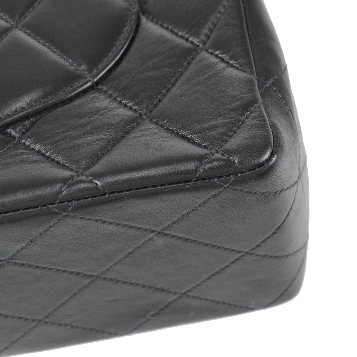 Chanel Classic Flap Jumbo Chain Shoulder Bag Black Lambskin