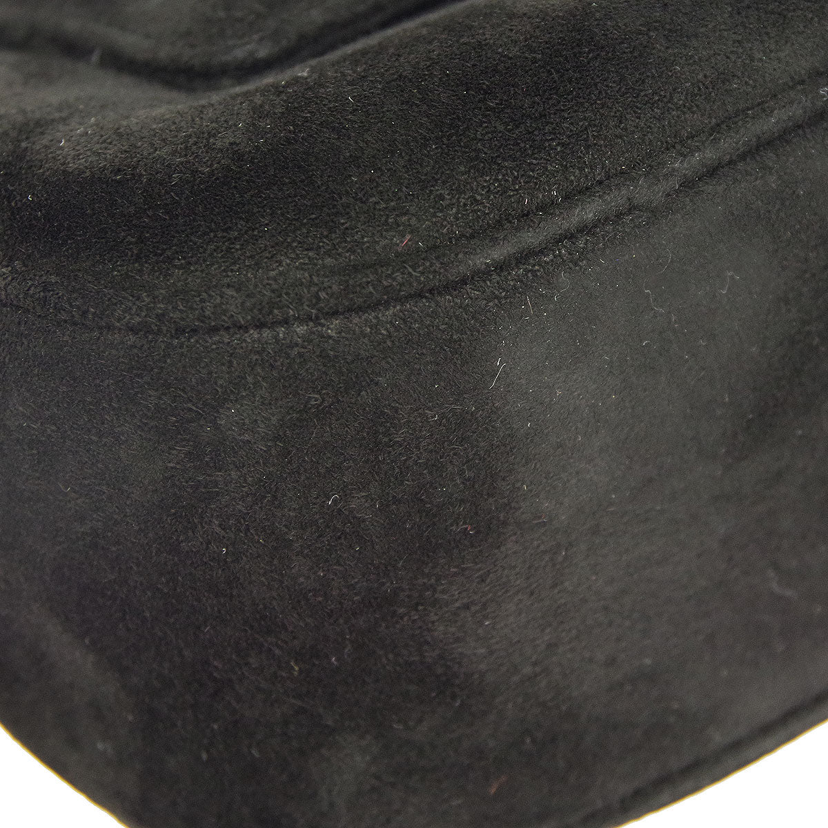 Chanel * Braided Handbag Black Suede
