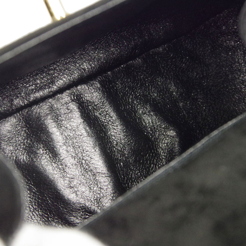 Chanel * Braided Handbag Black Suede