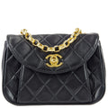 Chanel * Classic Flap Bijou Chain Shoulder Bag Black Lambskin