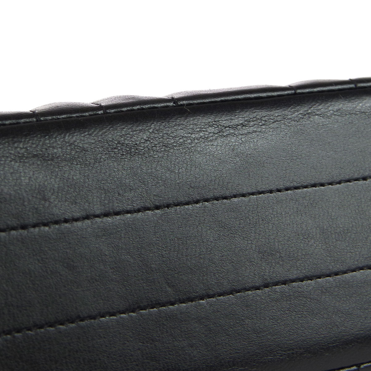 Chanel * 1994-1996 Black Lambskin Mini Vertical Stitch Straight Flap Bag