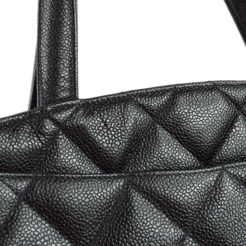 Chanel Tote Handbag Black Caviar