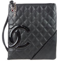 Chanel * Cambon Ligne Shoulder Bag Black Calfskin