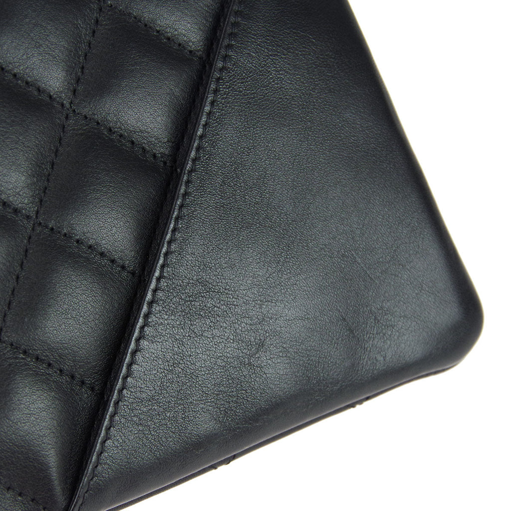 Chanel * Cambon Ligne Shoulder Bag Black Calfskin