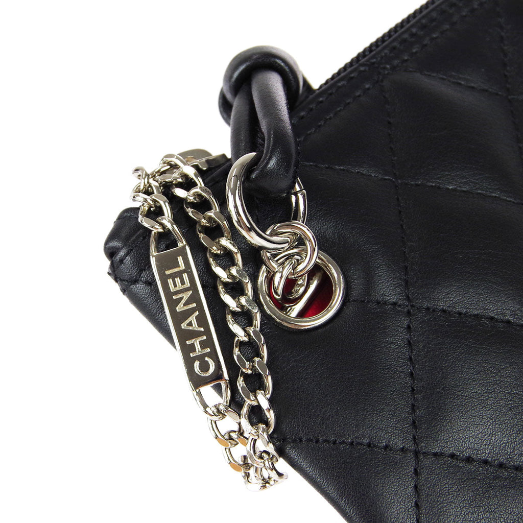 Chanel * Cambon Ligne Shoulder Bag Black Calfskin