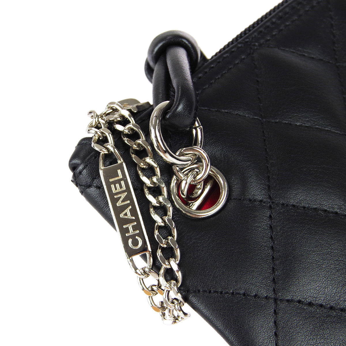 Chanel * Cambon Ligne Shoulder Bag Black Calfskin