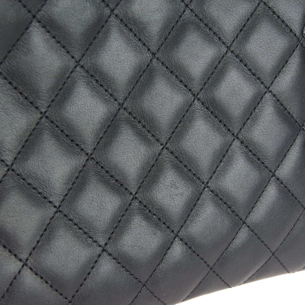 Chanel * Cambon Ligne Shoulder Bag Black Calfskin