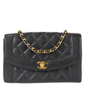 Chanel Medium Diana Chain Shoulder Bag Black Caviar