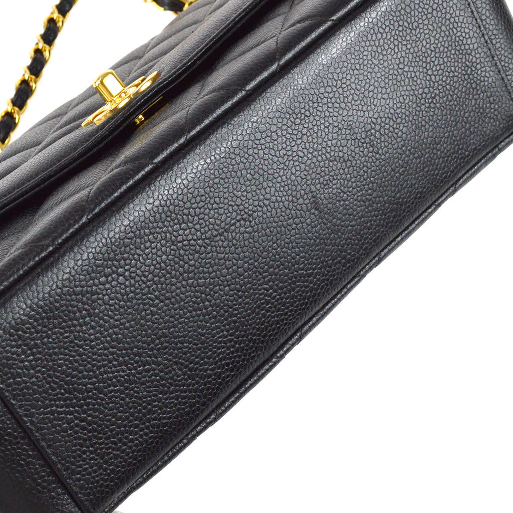 Chanel Medium Diana Chain Shoulder Bag Black Caviar