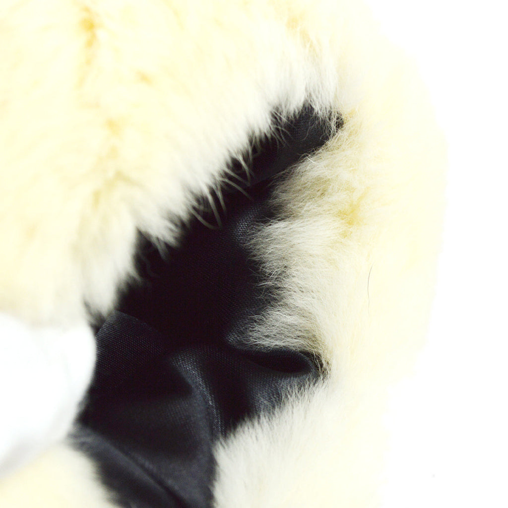 Chanel Hand Warmer Chain Shoulder Bag White Fur