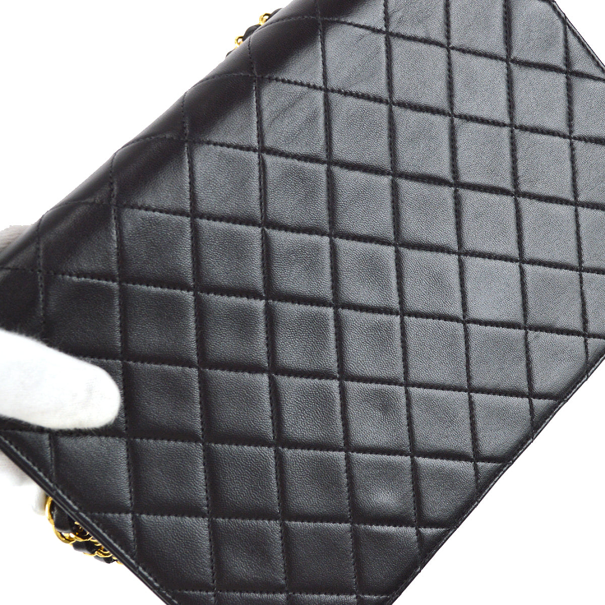 Chanel Classic Flap Shoulder Bag Black Lambskin