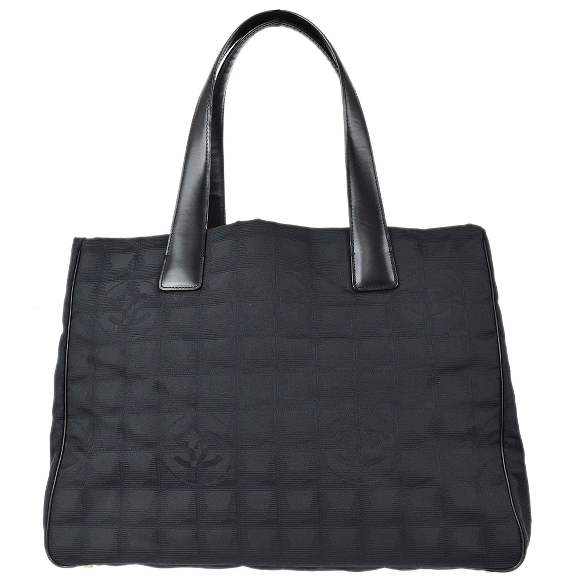 Chanel Travel Line Tote Handbag Black