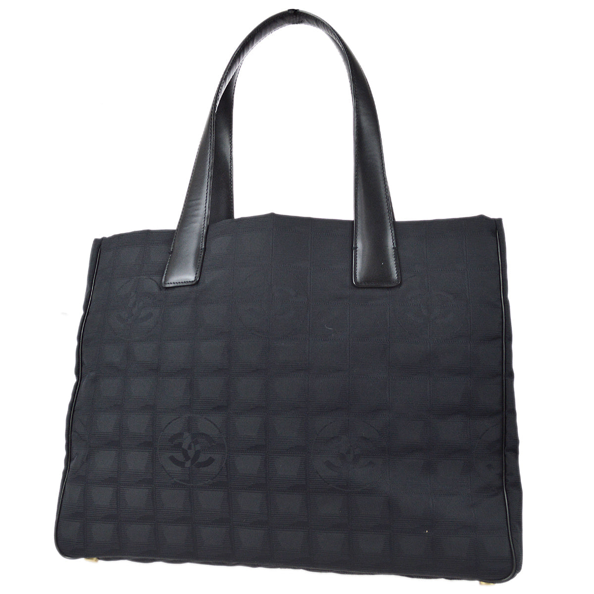 Chanel Travel Line Tote Handbag Black