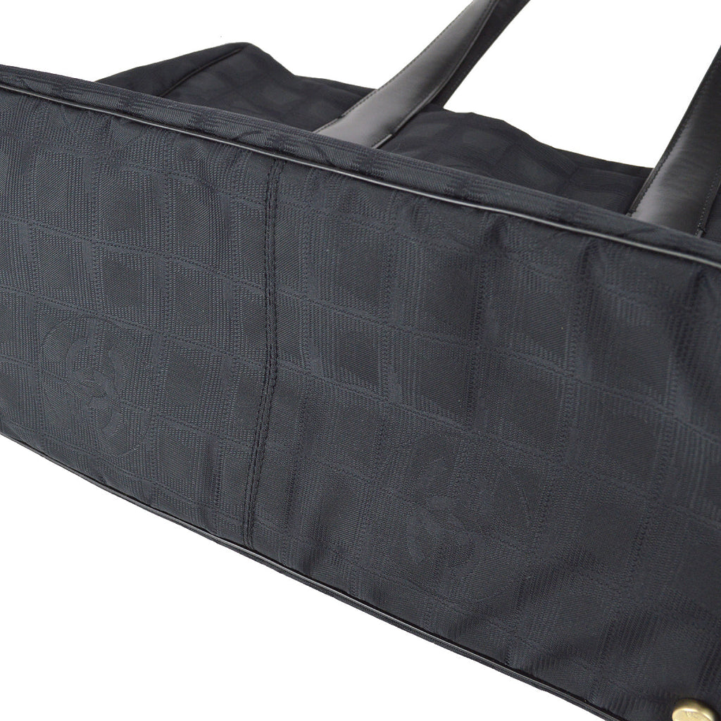 Chanel Travel Line Tote Handbag Black