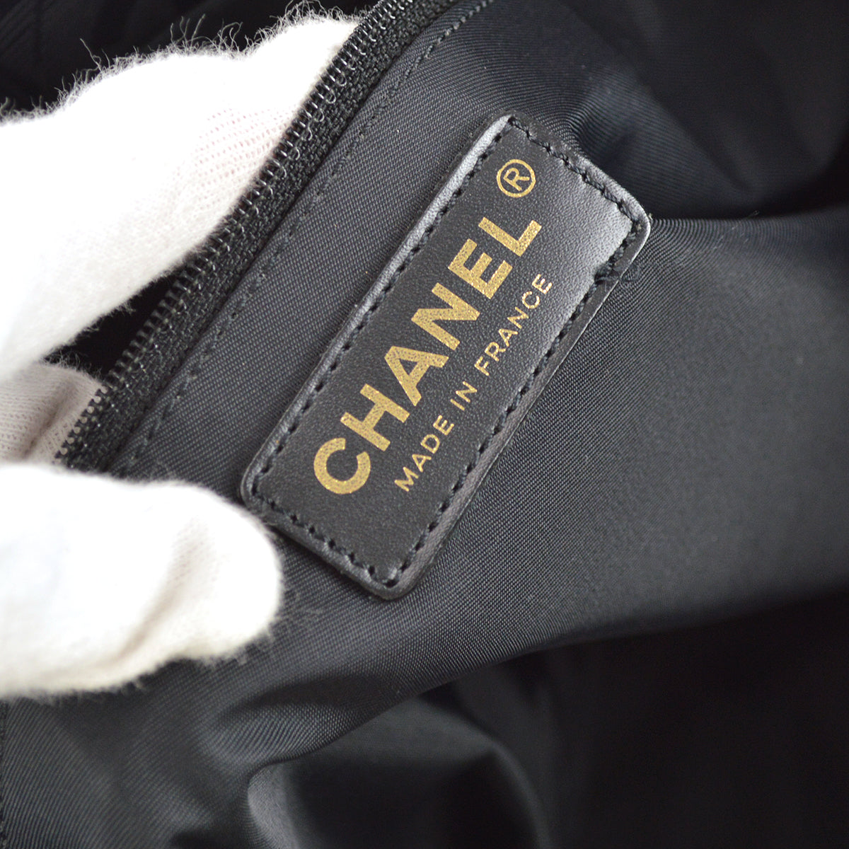 Chanel Travel Line Tote Handbag Black