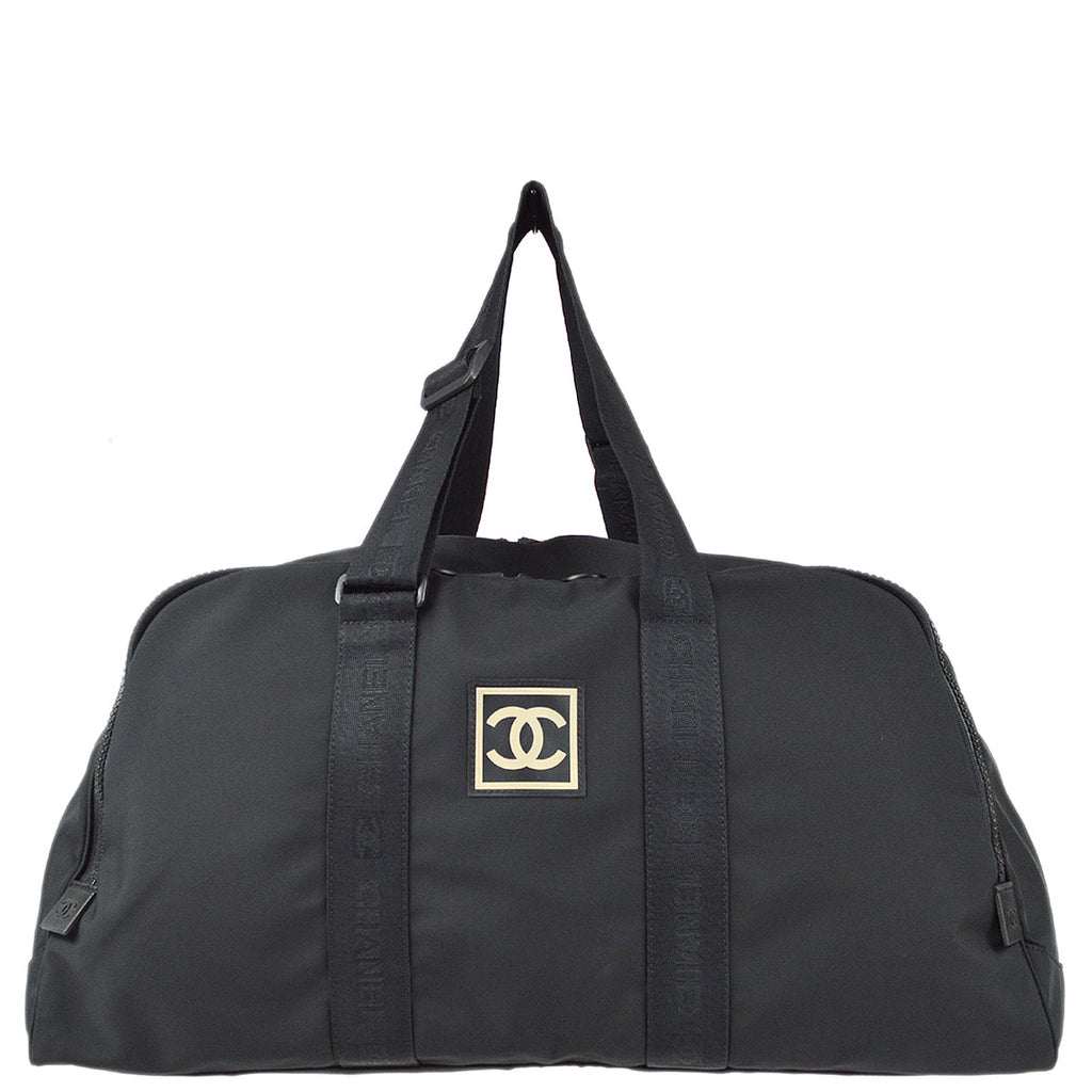Chanel Sport Line Duffle Gym Bag Black