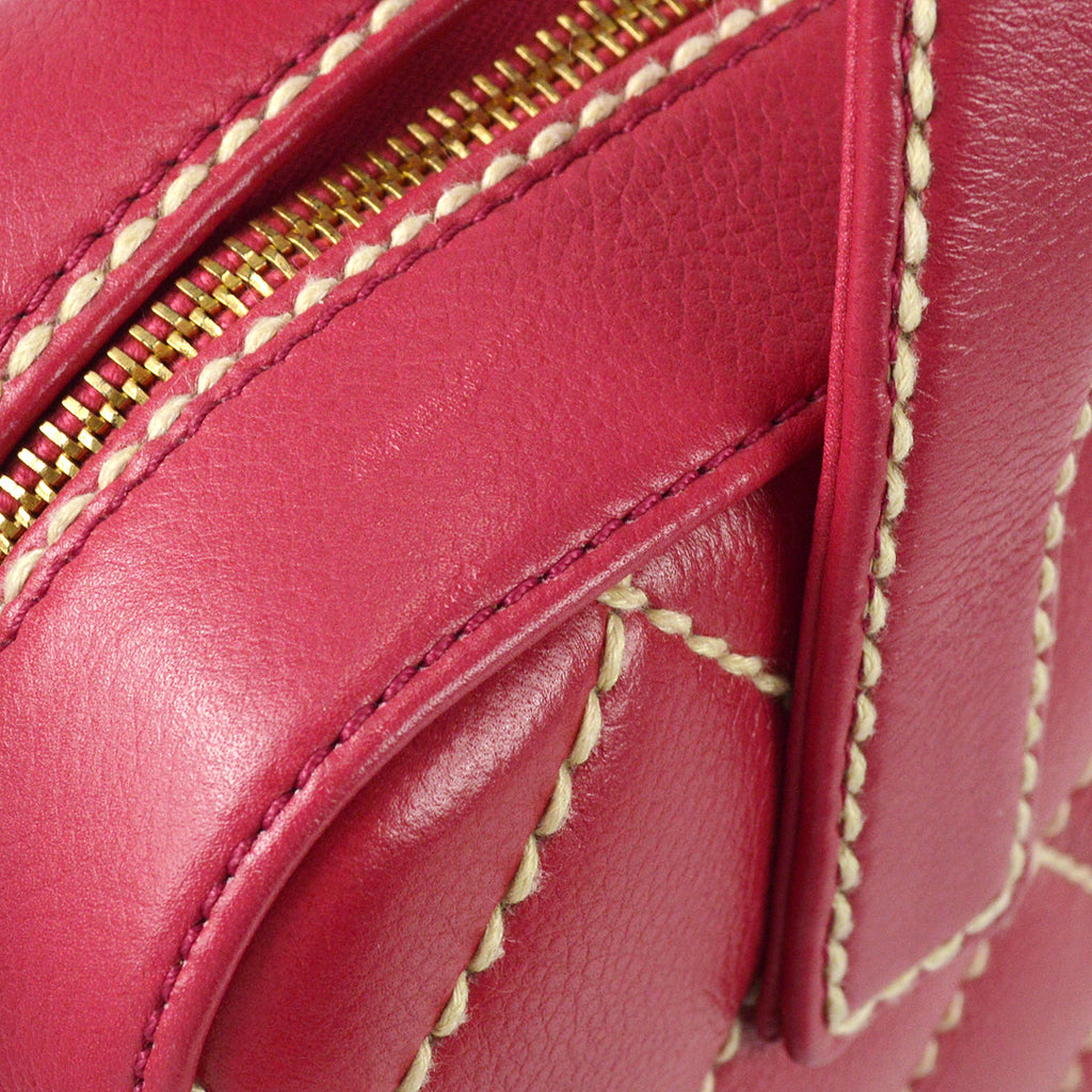 Chanel Wild Stitch Handbag Pink Calfskin