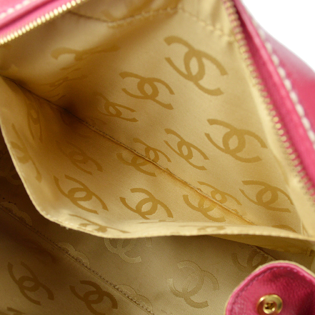 Chanel Wild Stitch Handbag Pink Calfskin