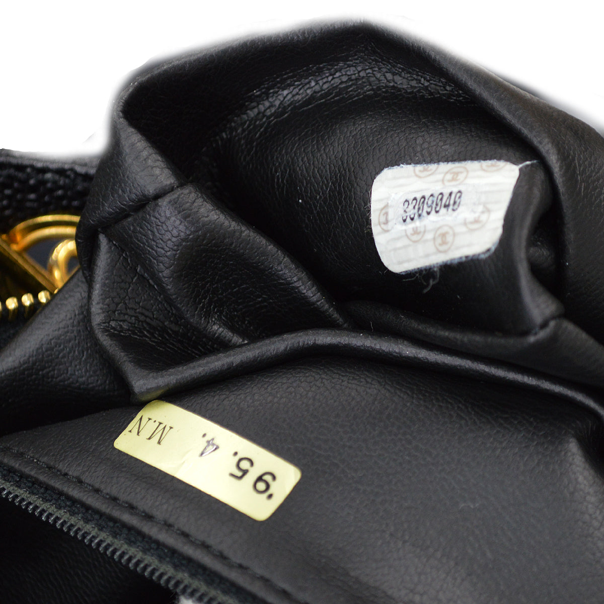 Chanel Chain Shoulder Tote Bag Black Caviar