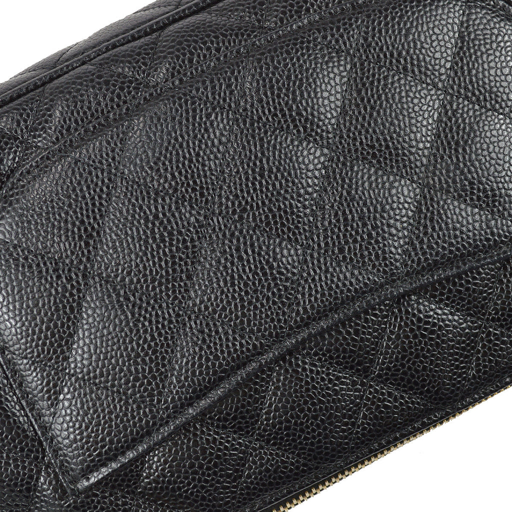 Chanel 2003-2004 Shoulder Bag Black Caviar
