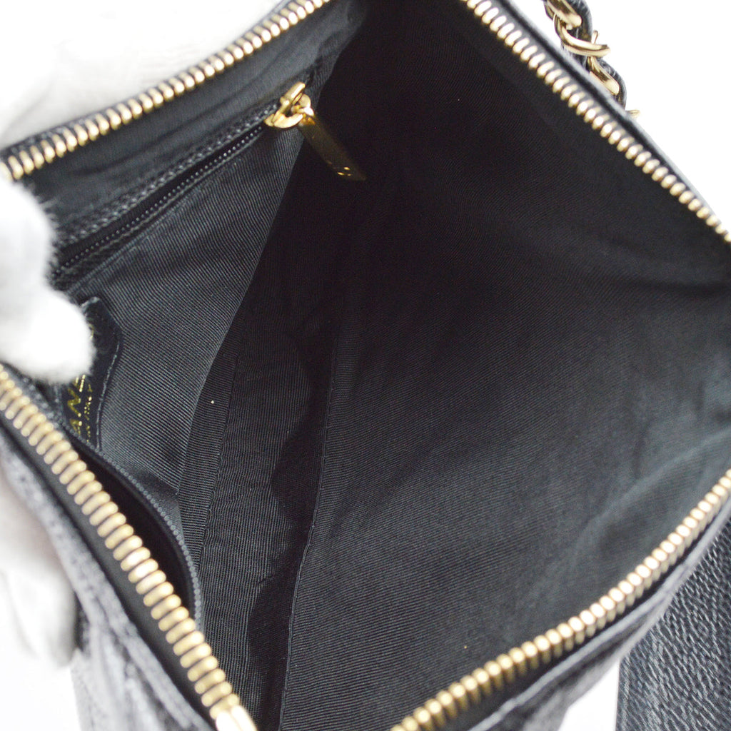 Chanel 2003-2004 Shoulder Bag Black Caviar
