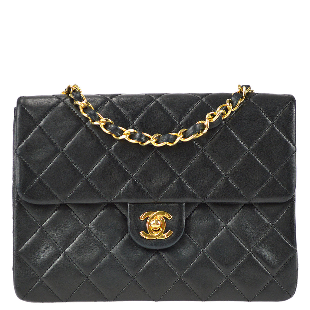 Chanel Classic Flap Shoulder Bag Black Lambskin