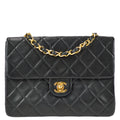 Chanel Classic Flap Shoulder Bag Black Lambskin