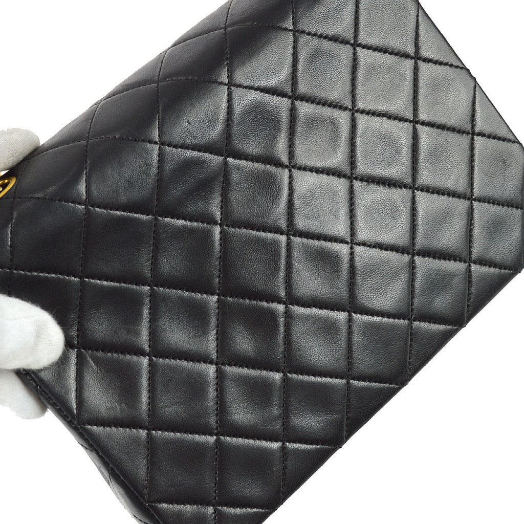 Chanel Classic Flap Shoulder Bag Black Lambskin