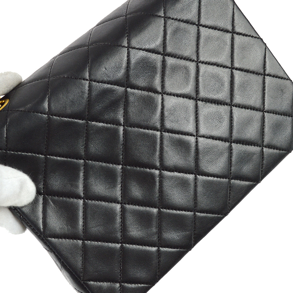 Chanel Classic Flap Shoulder Bag Black Lambskin