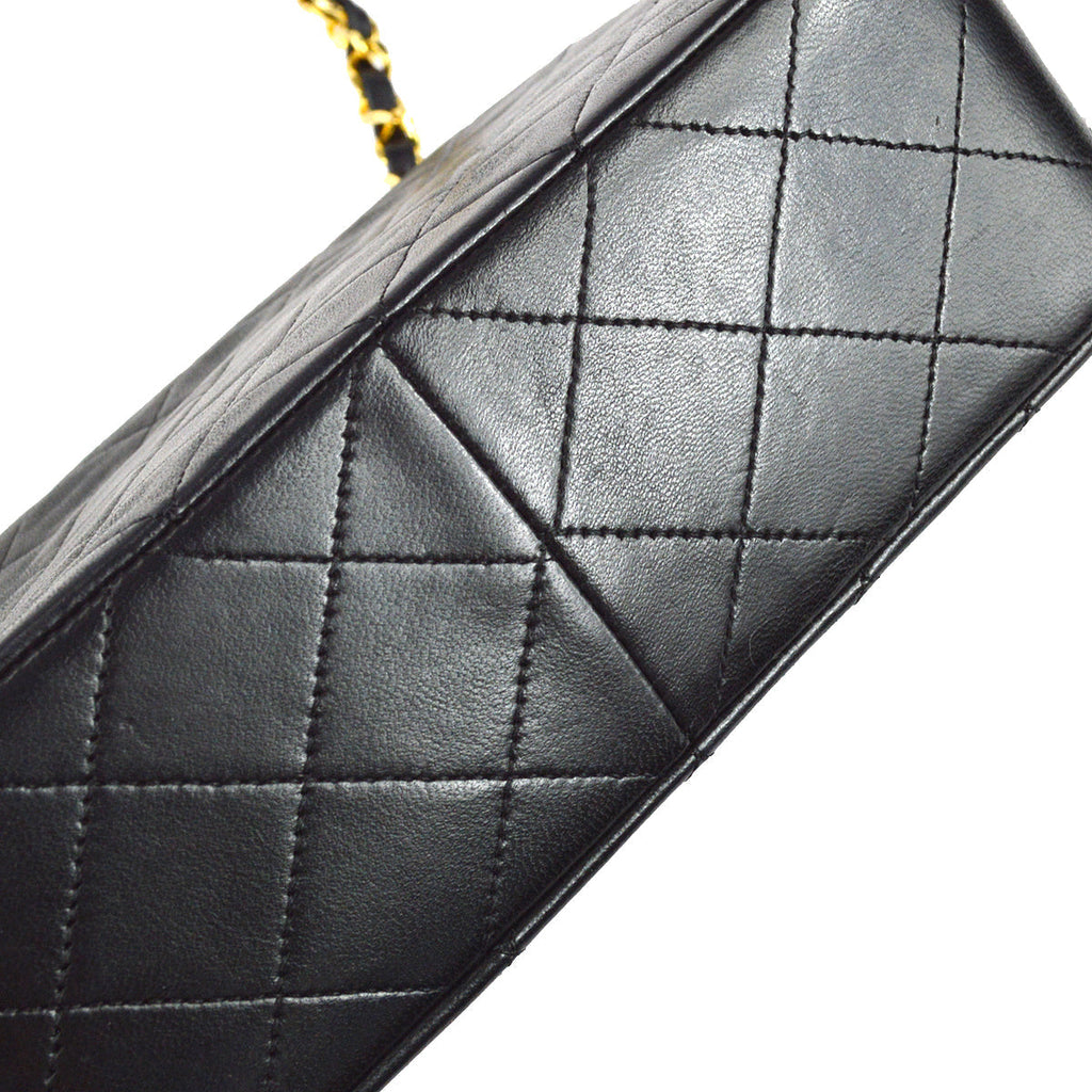 Chanel Classic Flap Shoulder Bag Black Lambskin