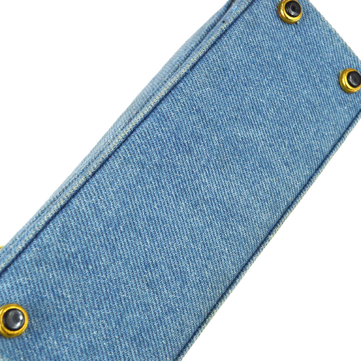 Chanel Straight Flap Chain Shoulder Bag Denim Blue